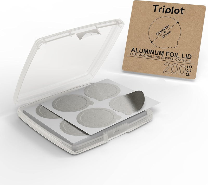 Triplot Tiplot Aluminum Lids for Reusable Nespresso OriginalLines Capsules 200pcs,Self Adhesive Foil Sticker Seals 200pcs for Refillable Coffee Pods Stainless Compatible Nespresso Original Line Machines. - Image 4